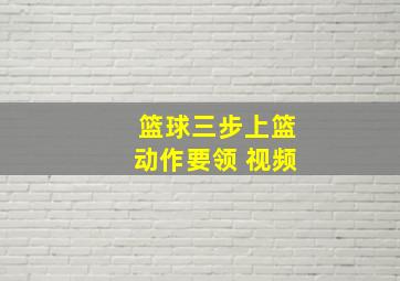 篮球三步上篮动作要领 视频